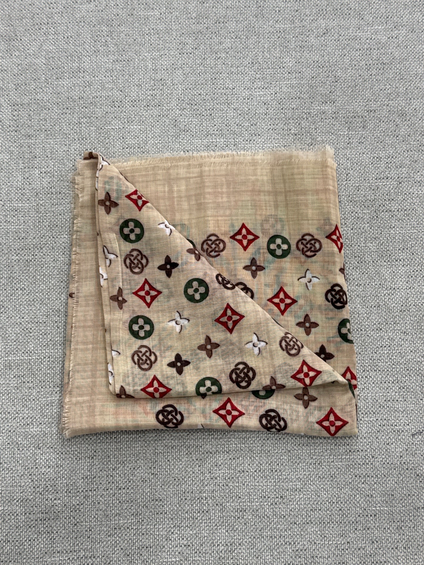 Beige Printed S.S