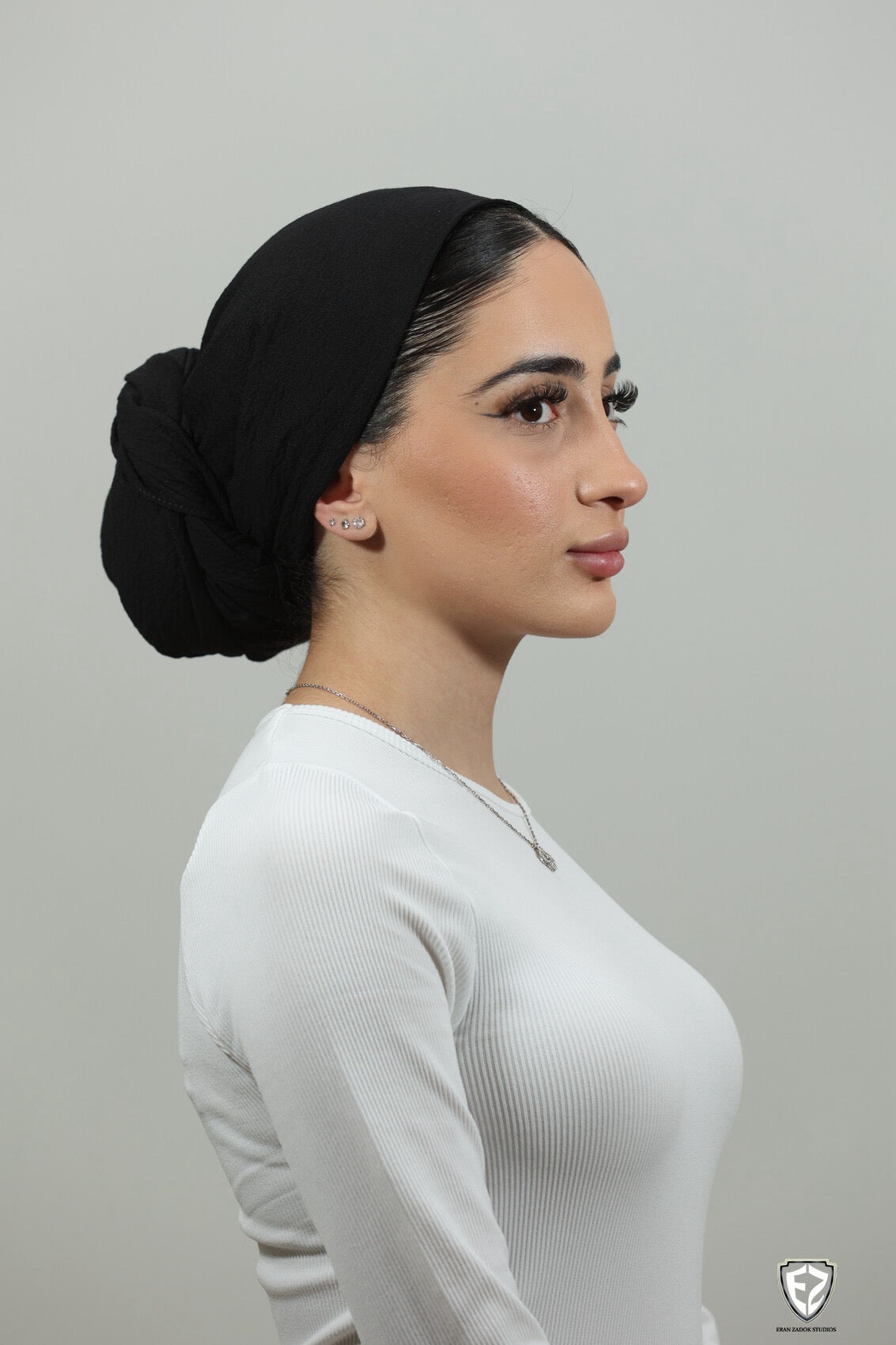 Black basic long scarf