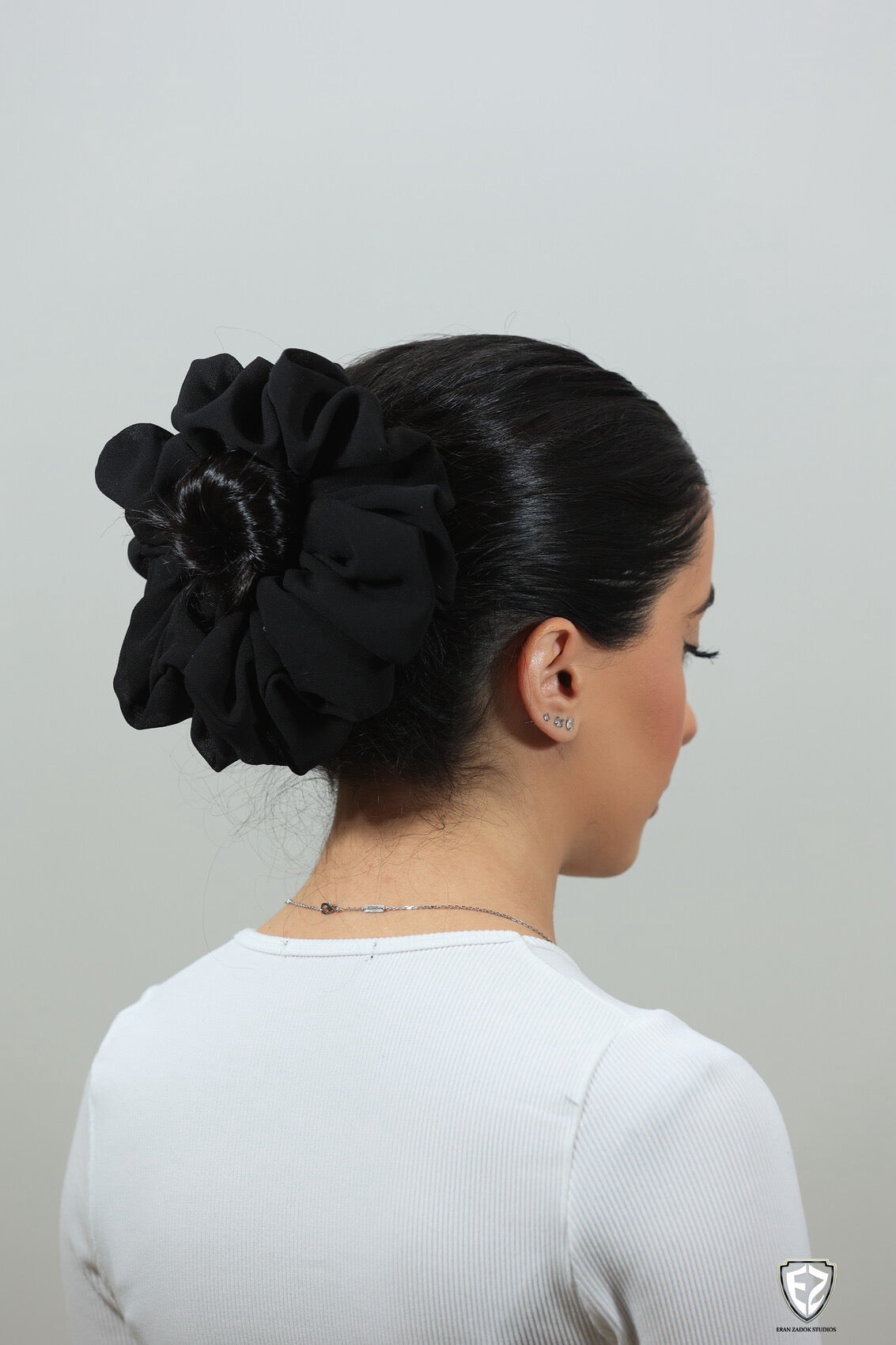 Beige volumizer scrunchy
