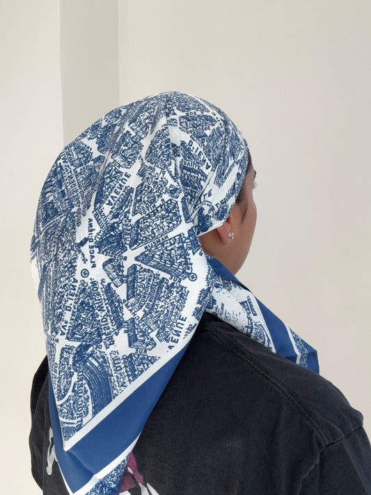 Blue printed square