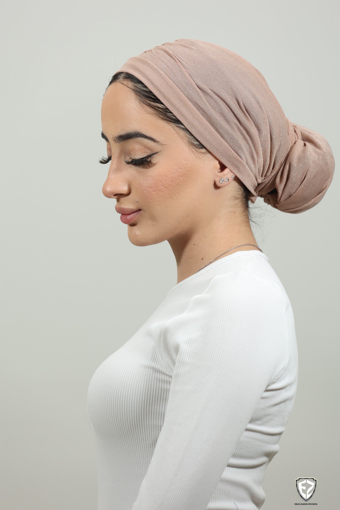 Sparkly Nude Turban