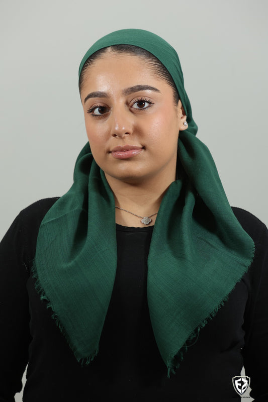 Solid Green Square Scarf