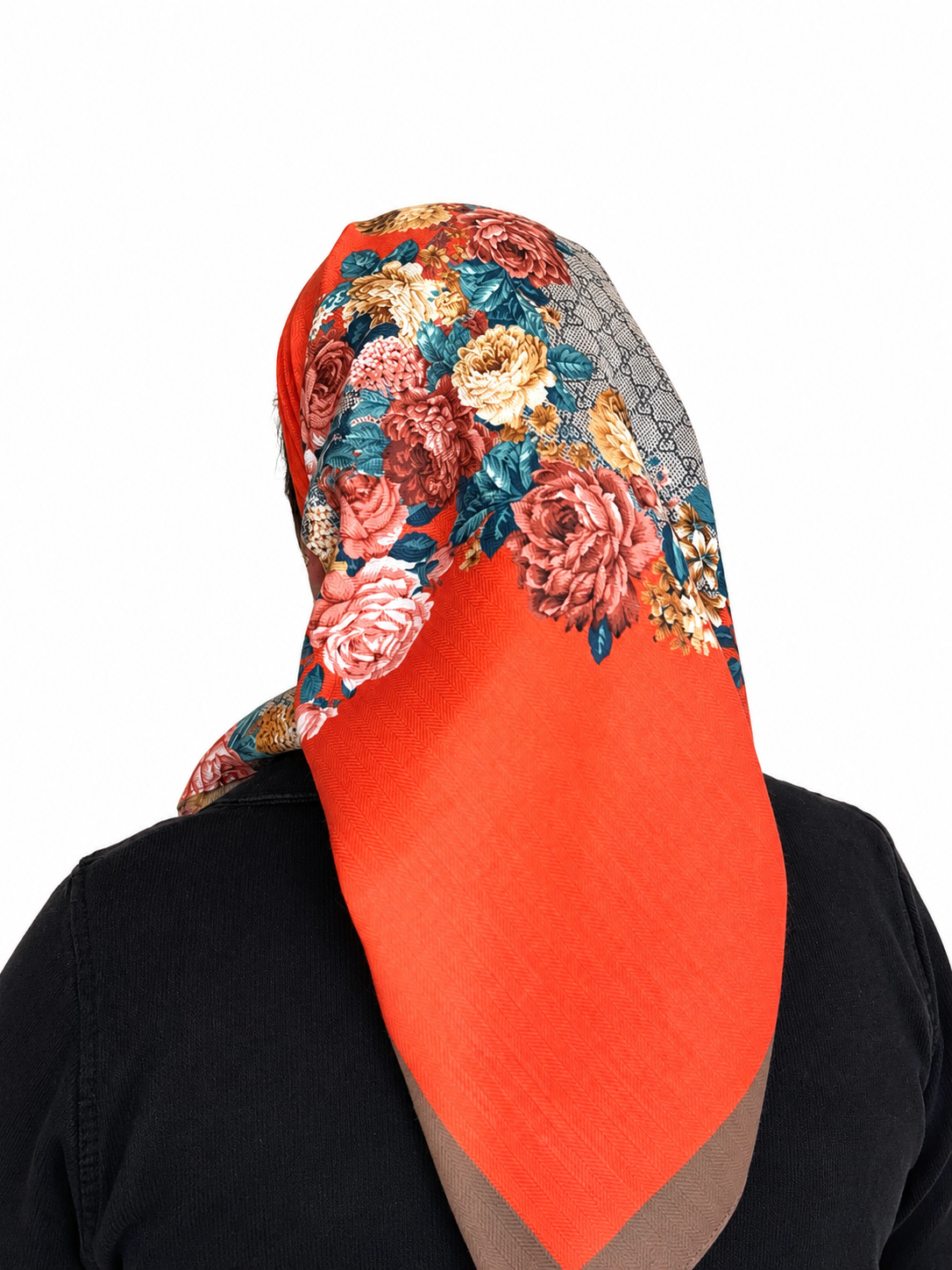 Orange bow square
