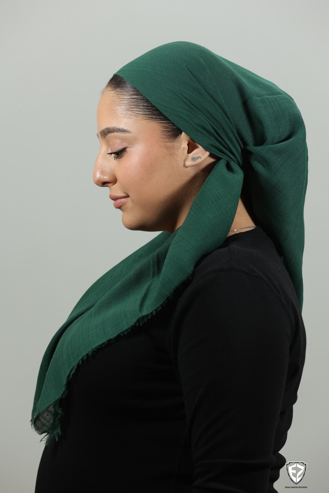 Solid Green Square Scarf