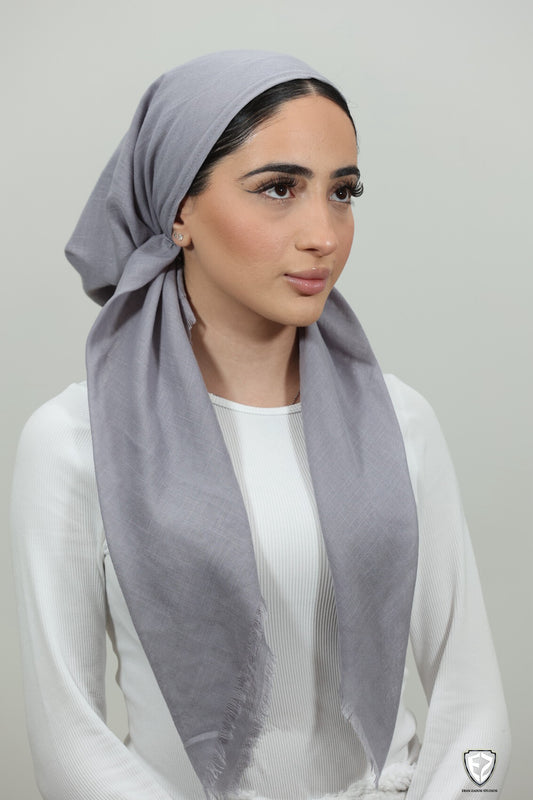 Light grey square scarf