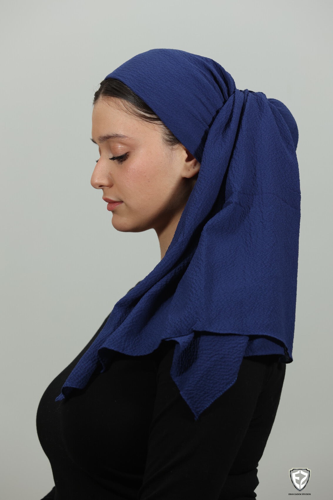 Basic Dark Blue Long Scarf