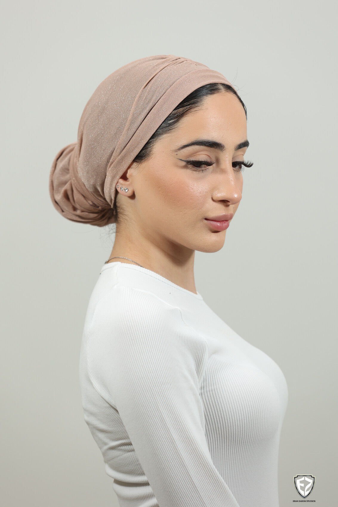 Sparkly Nude Turban