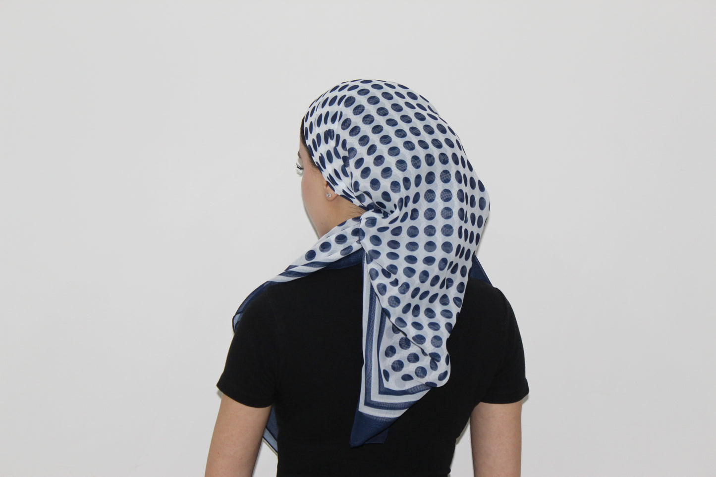 Navy polkadot Square