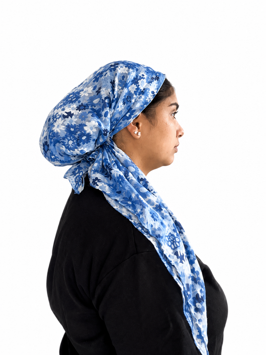 Floral blue pretie