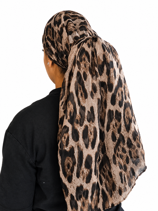 Brown leopard long