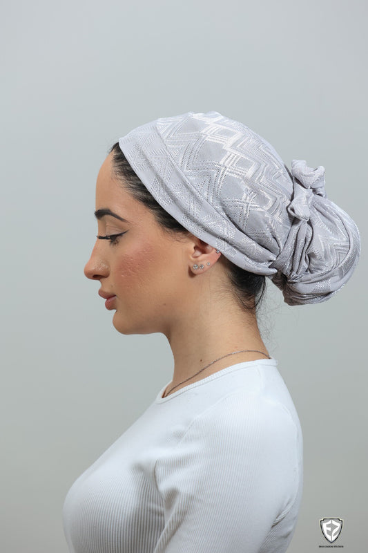 Grey Bow Turban