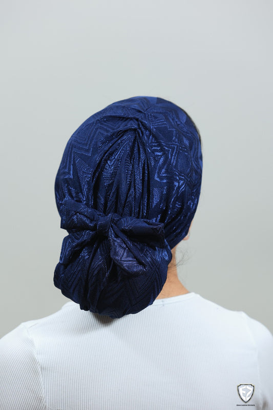 Blue Bow Turban